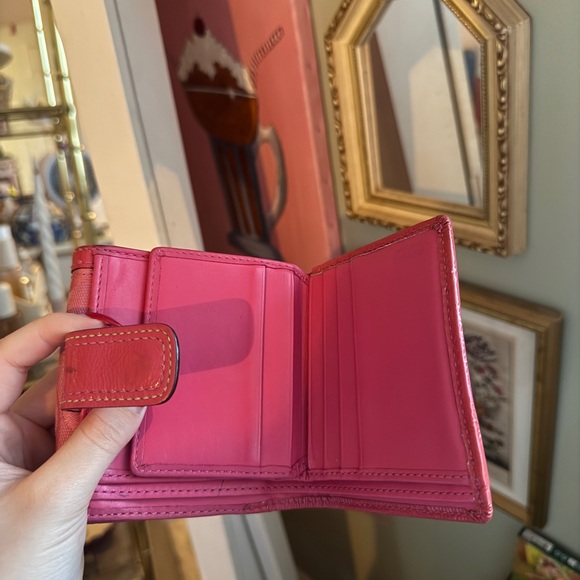 Coach Fuchsia Buckle Wallet - Picture 5 of 6